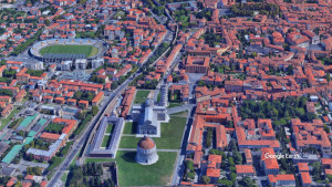 Pise, Campanile vu du ciel (V)