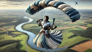 Jeanne mit dem Fallschirm (I)