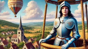 Jeanne in a hot air balloon (I)