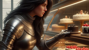 Jeanne in a pastry shop (I)