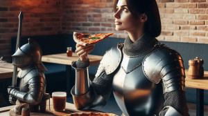 Jeanne at the restaurant (I)