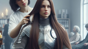 Jeanne at the hairdresser (I)
