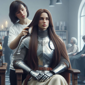 Jeanne at the hairdresser (I)