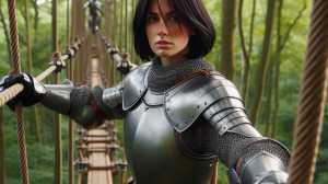 Jeanne at Acrobranches (I)