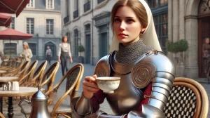 Jeanne at the cafe (I)