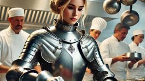 Jeanne in the kitchen (I)