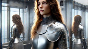 Jeanne in the elevator (I)