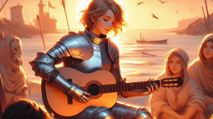 Jeanne mit der Gitarre (I)