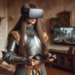 Jeanne plays in VR (I)