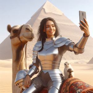 Jeanne takes a selfie (I)