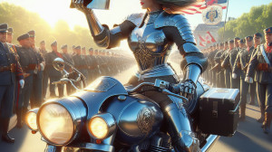 Jeanne as a biker (I)
