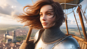 Jeanne in a hot air balloon (I)