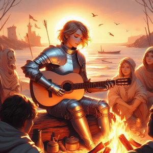 Jeanne with the guitar (I)