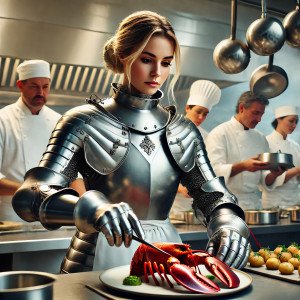 Jeanne in the kitchen (I)