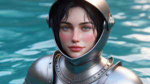 Jeanne at the swimming pool (I)