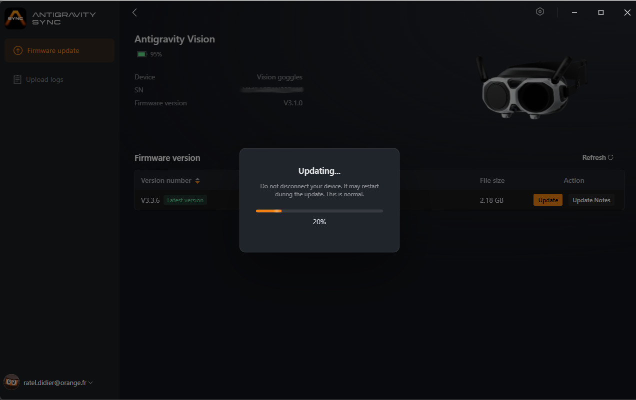 Mise à jour des lunettes en 3.3.6